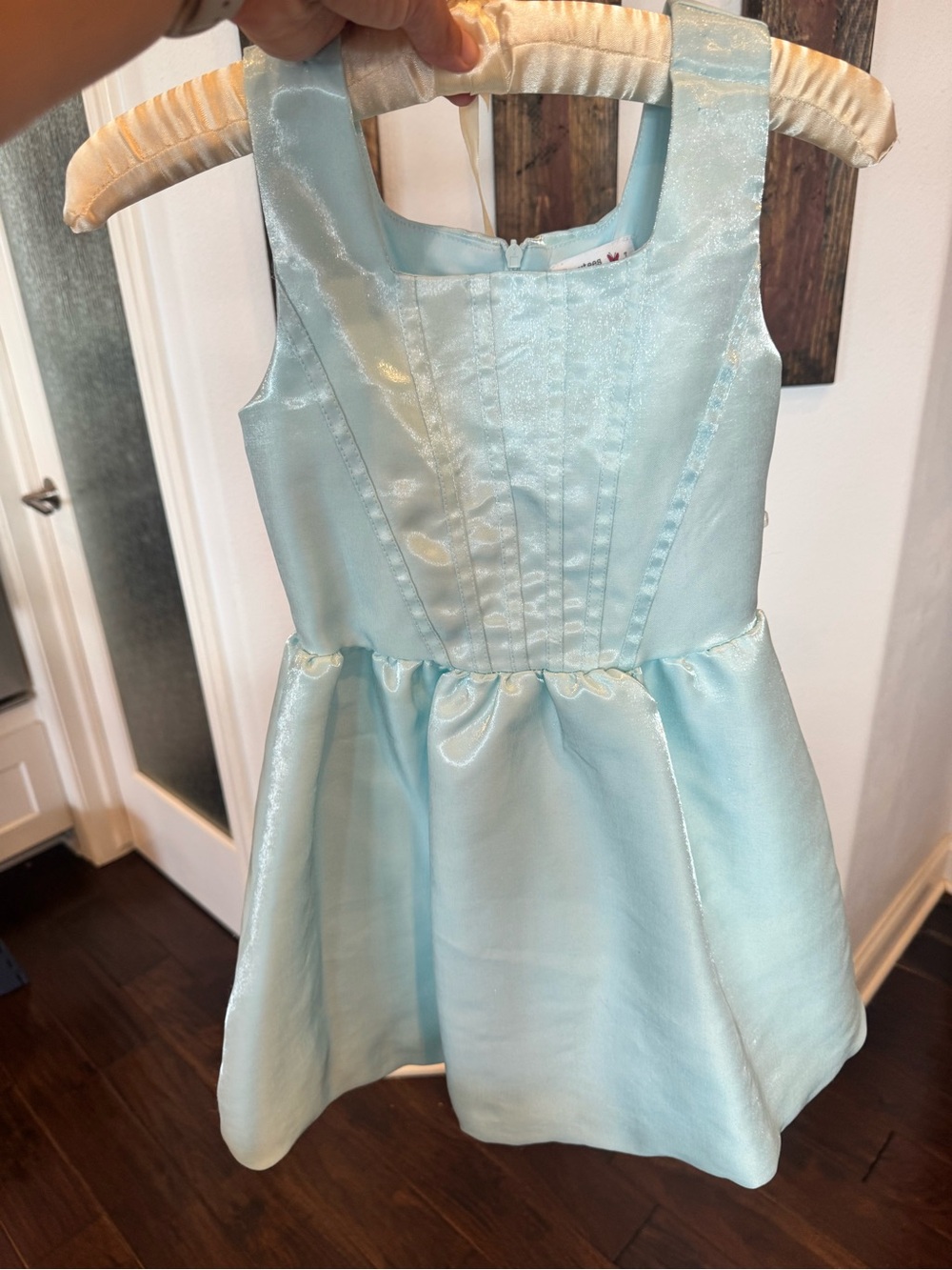 Beautees Pale Blue Satin Party Dress for Girls